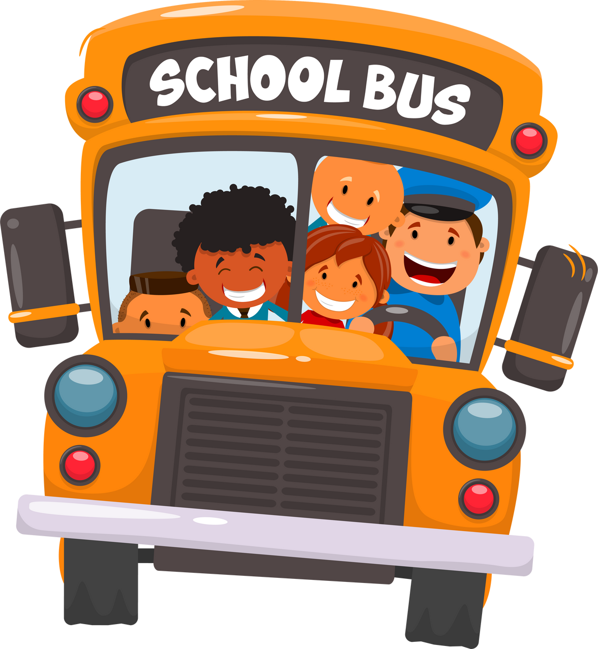 School bus with kids
